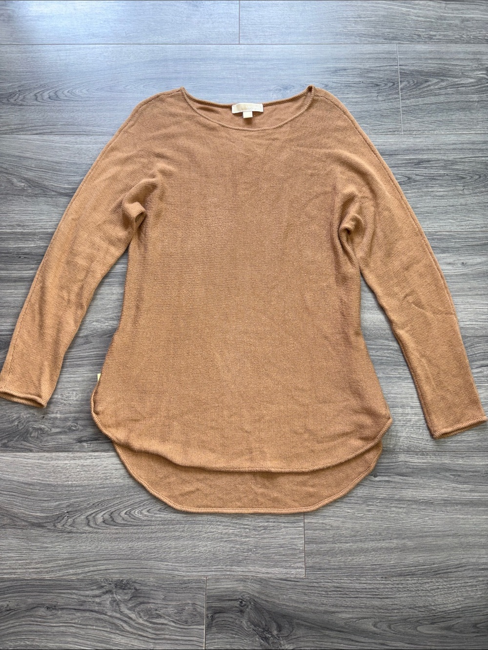 Michael Kors Women’s Camel Long Sleeve Sweater Tunic | M
